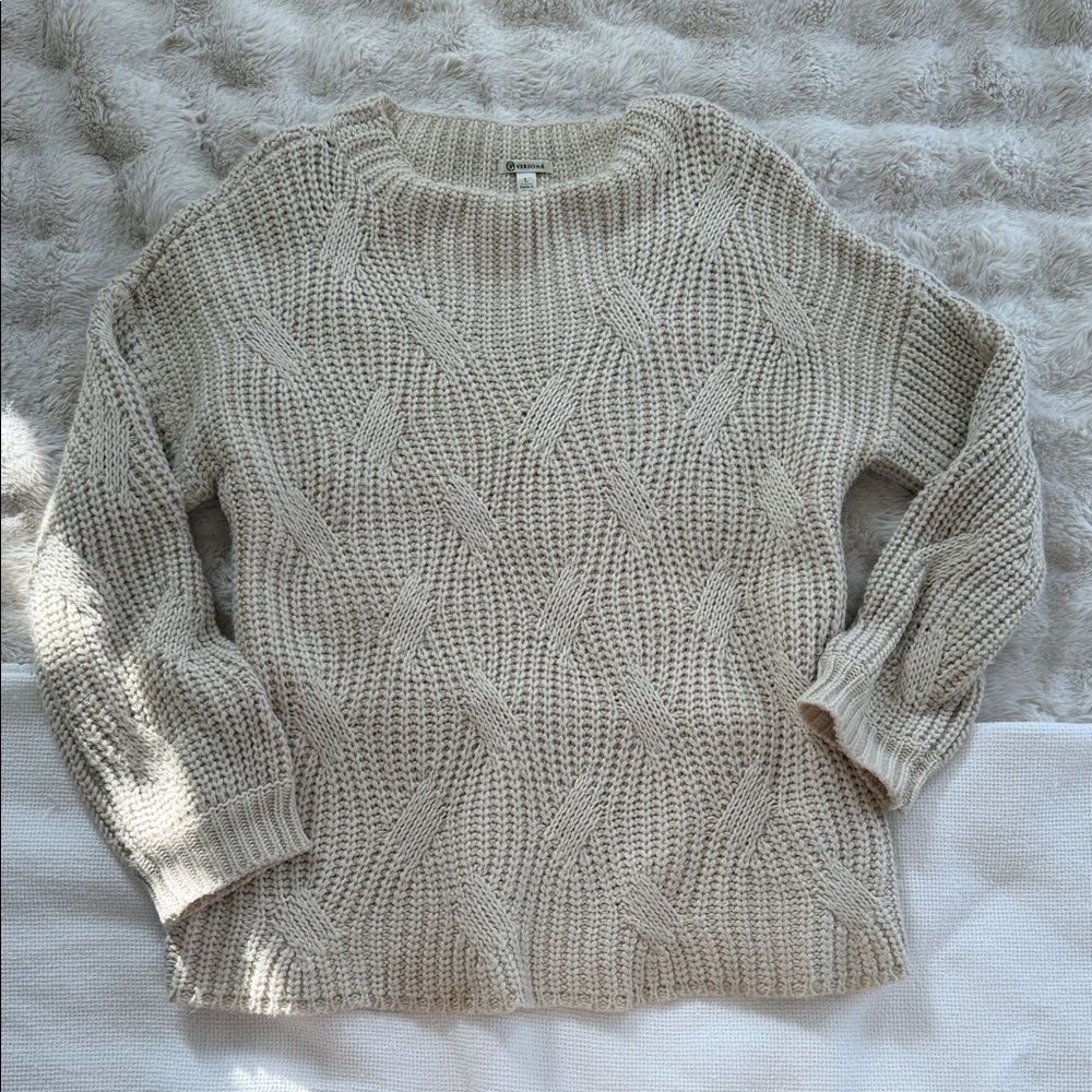 Cozy Cream Cable Knit Sweater